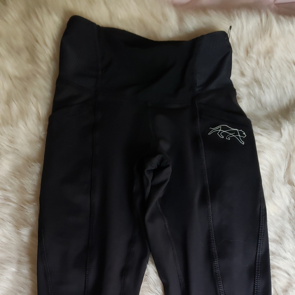 Tiger Friday Tiger Black Facet Cropped Leggings